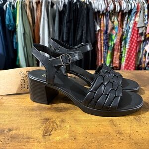 Frye and Co. Womens Westmont Heeled Sandals in Black Size 10
